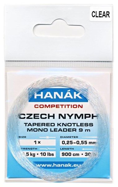 Hanak Czech Nymph Tapered Knotless Mono Leader 900cm